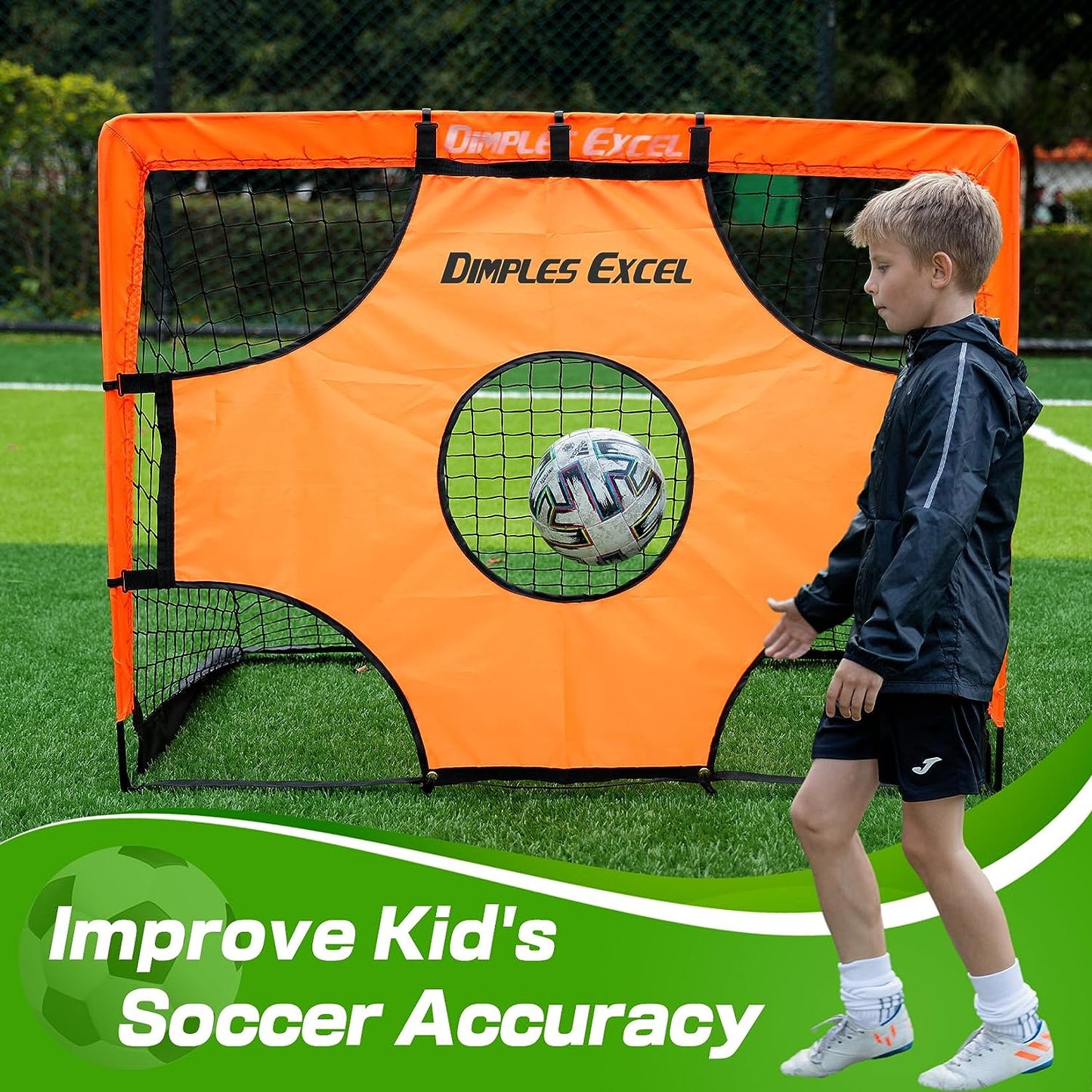 Soccer Goal Target Net Target Sheet for Kids Backyard Training Practice Shooting and Passing Accuracy, Soccer Goal not Included