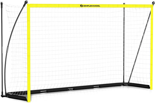 Dimples Excel Portable Soccer Goal and Net (Yellow+Black)