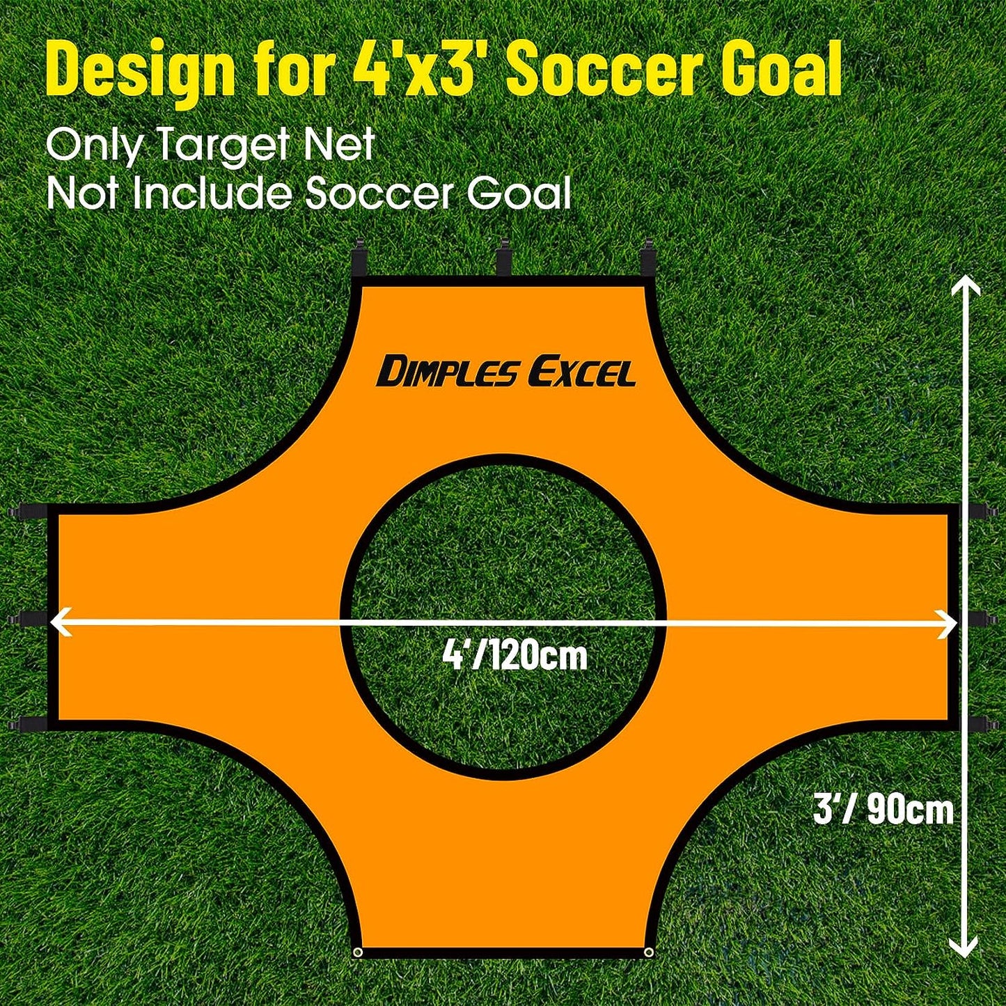 Soccer Goal Target Net Target Sheet for Kids Backyard Training Practice Shooting and Passing Accuracy, Soccer Goal not Included