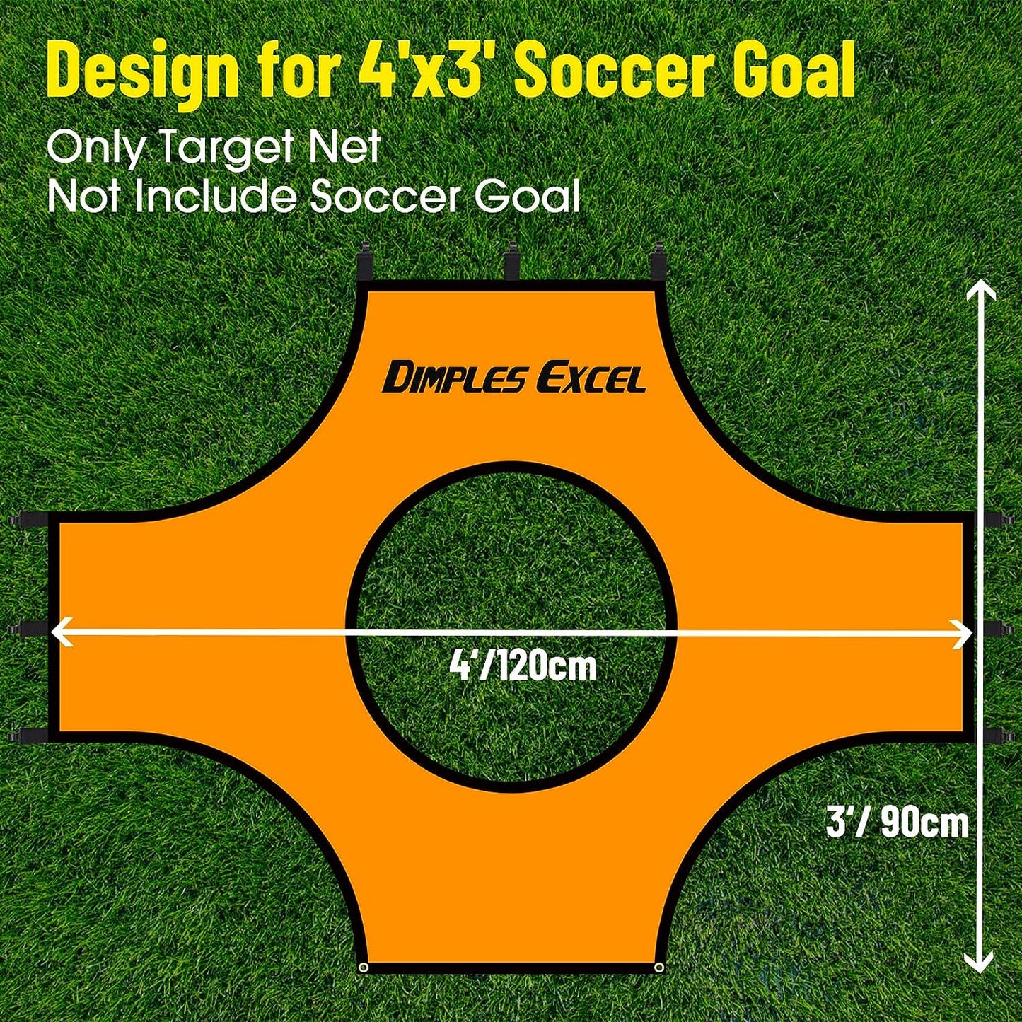 Soccer Goal Target Net Target Sheet for Kids Backyard Training Practice Shooting and Passing Accuracy, Soccer Goal not Included