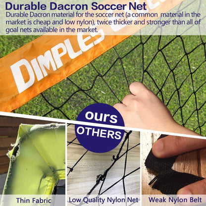 Dimples Excel Soccer Goals Kids Soccer Net for Backyard 4'x3', 2 Set