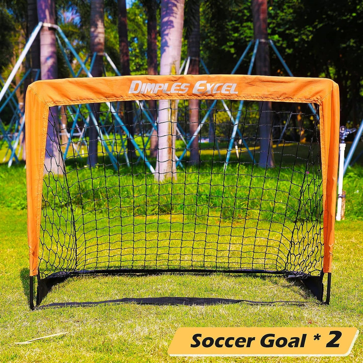 Dimples Excel Soccer Goal Soccer Net for Kids Backyard 3'x2.2', 2 Set