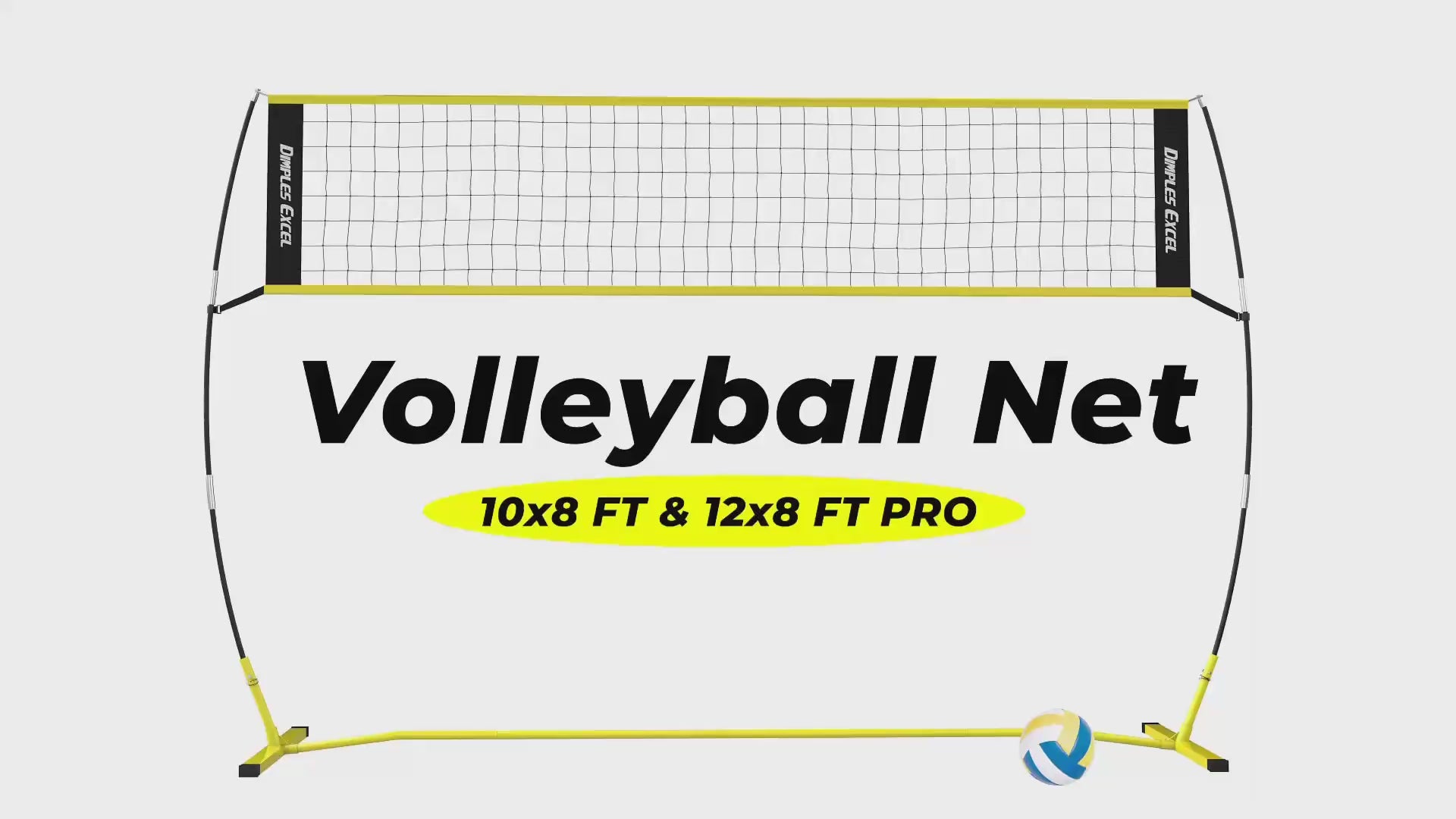 Load video: 12x8 ft volleyball net